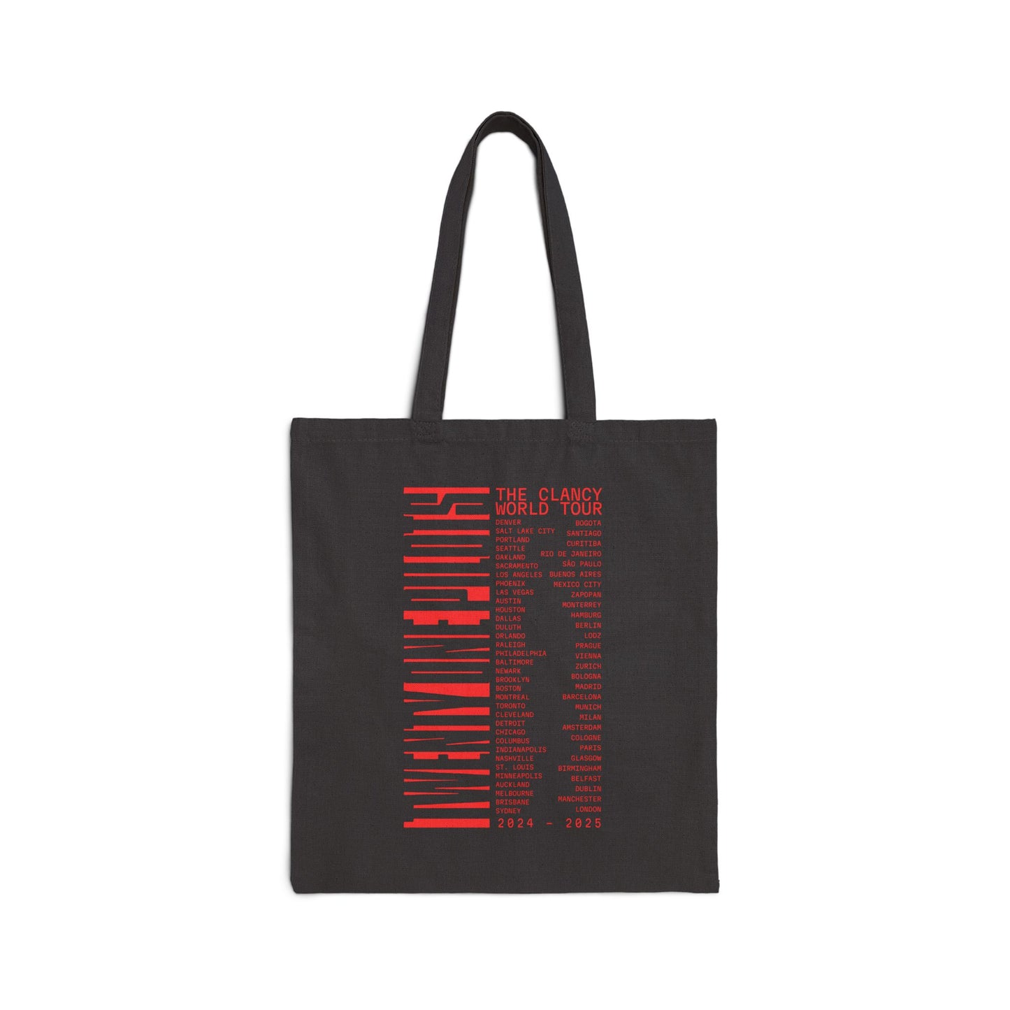 TWENTY ONE PILOTS CLANCY TOUR MERCH - CLANCY TOUR TOTE BAG BLACK