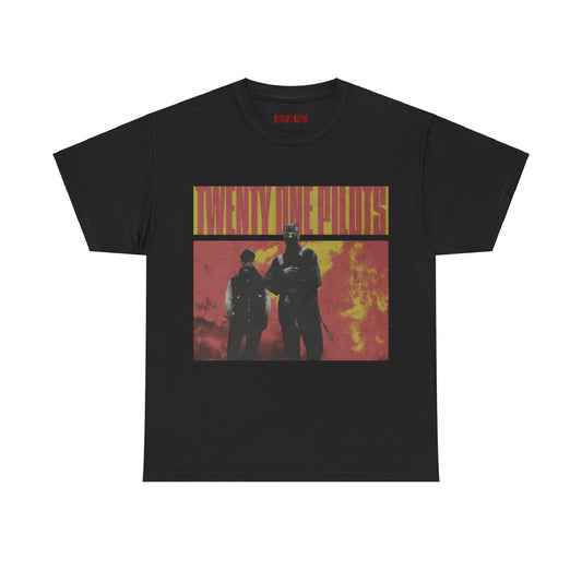 TWENTY ONE PILOTS CLANCY TOUR MERCH - CLANCY COVER TOUR DATES BLACK TEE