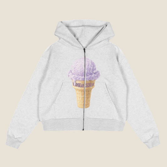 Benson Boone Merch - American Heart Ice Cream Zip Hoodie